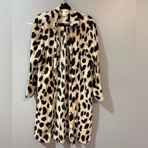 H&M Black and Cream Animal Print Dress